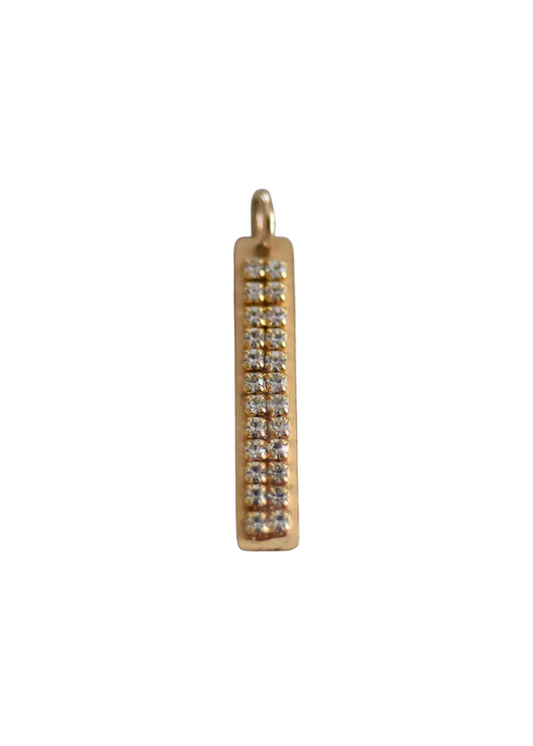 Skinny Bling Plate Charm (Thin)