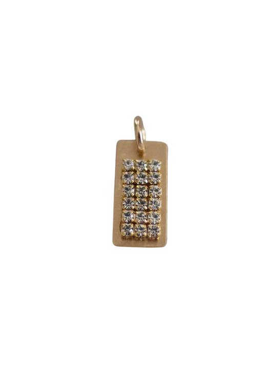Tab Bling Plate Charm (M)