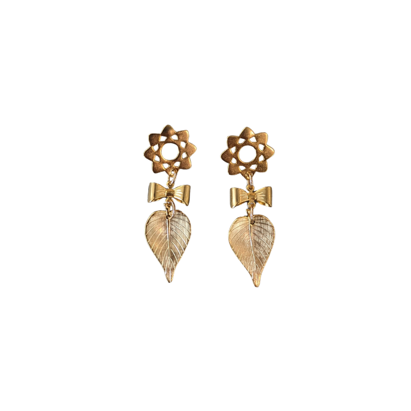 Attract Bow Leaf Earrings | Manifest by Kristin Hayes Jewelry