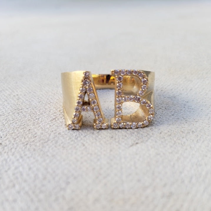 Diamond Johnny Initial Ring (original)