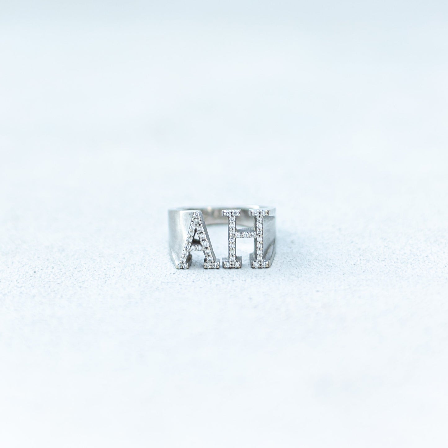 Diamond Johnny Initial Ring (Largest Size)