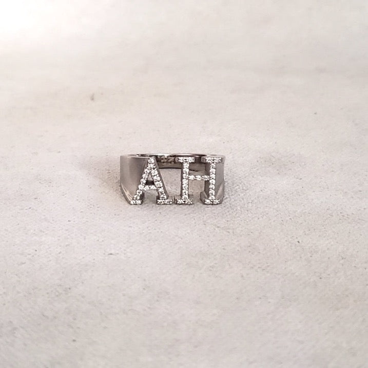 Diamond Johnny Initial Ring (Largest Size)
