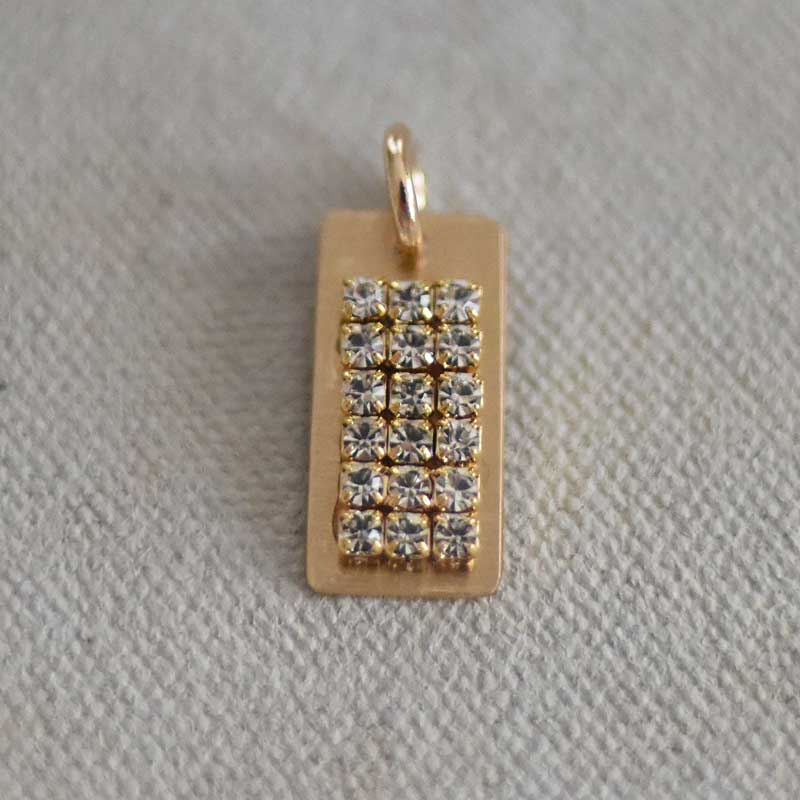 Tab Bling Plate Charm (M)