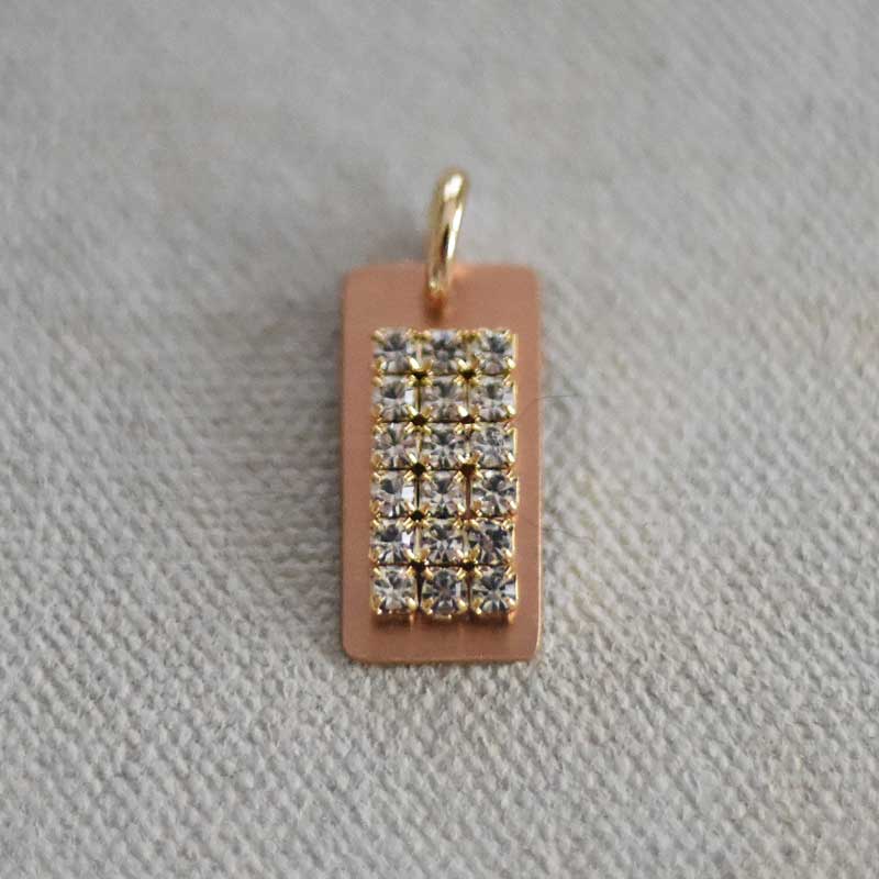 Tab Bling Plate Charm (M)