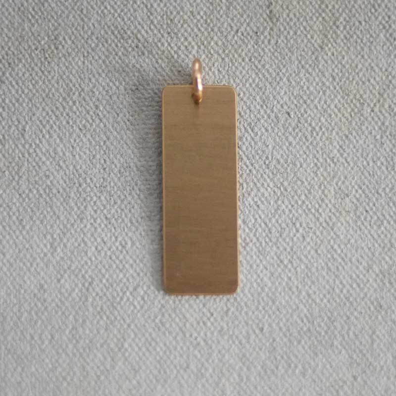 Double Date/Name Wide Tab Charm (L)