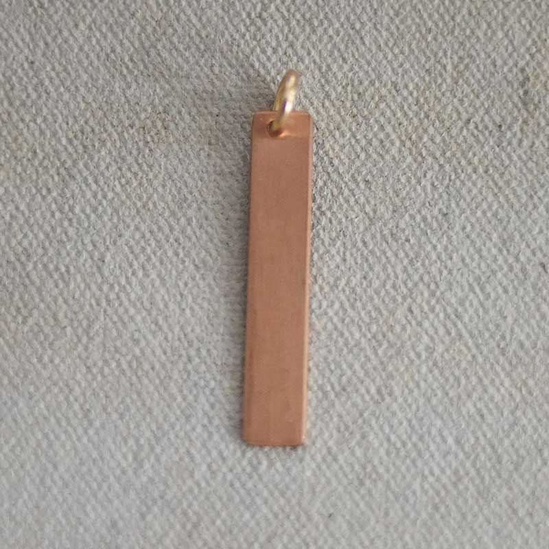 Single Date/Name Skinny Tab Charm (S)