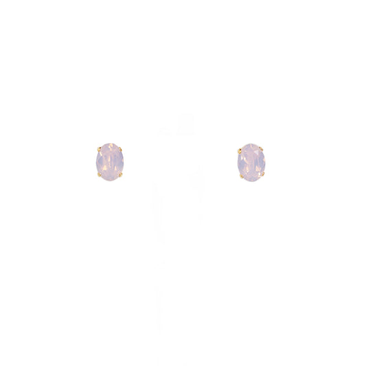 Pink Opal Crystal Studs