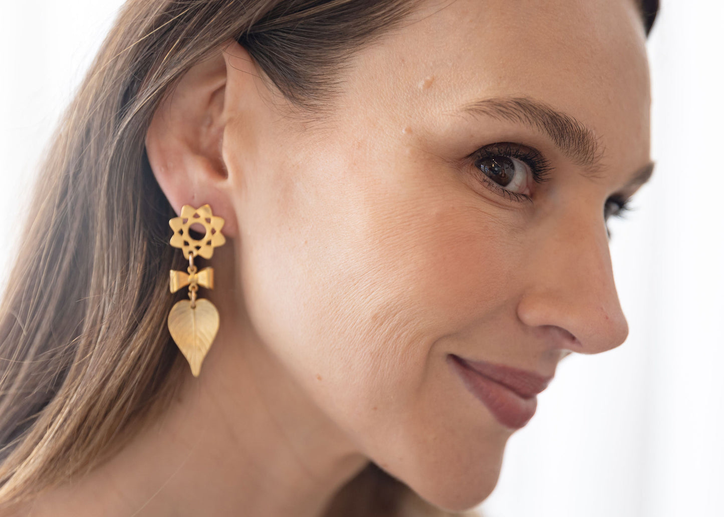 Attract Bow Leaf Earrings | Manifest by Kristin Hayes Jewelry