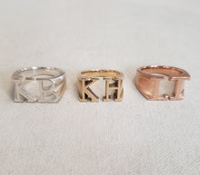 Load image into Gallery viewer, Johnny Initial Ring (Largest Size)