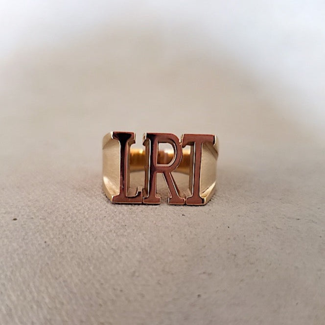 Three Initial Johnny Ring (Largest Size)
