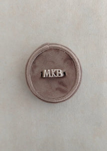 Three Initial Hayes Ring (Smallest Size)