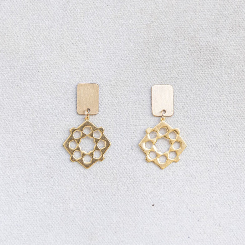 Mini Tab Intention Earrings | Manifest | Kristin Hayes Jewelry