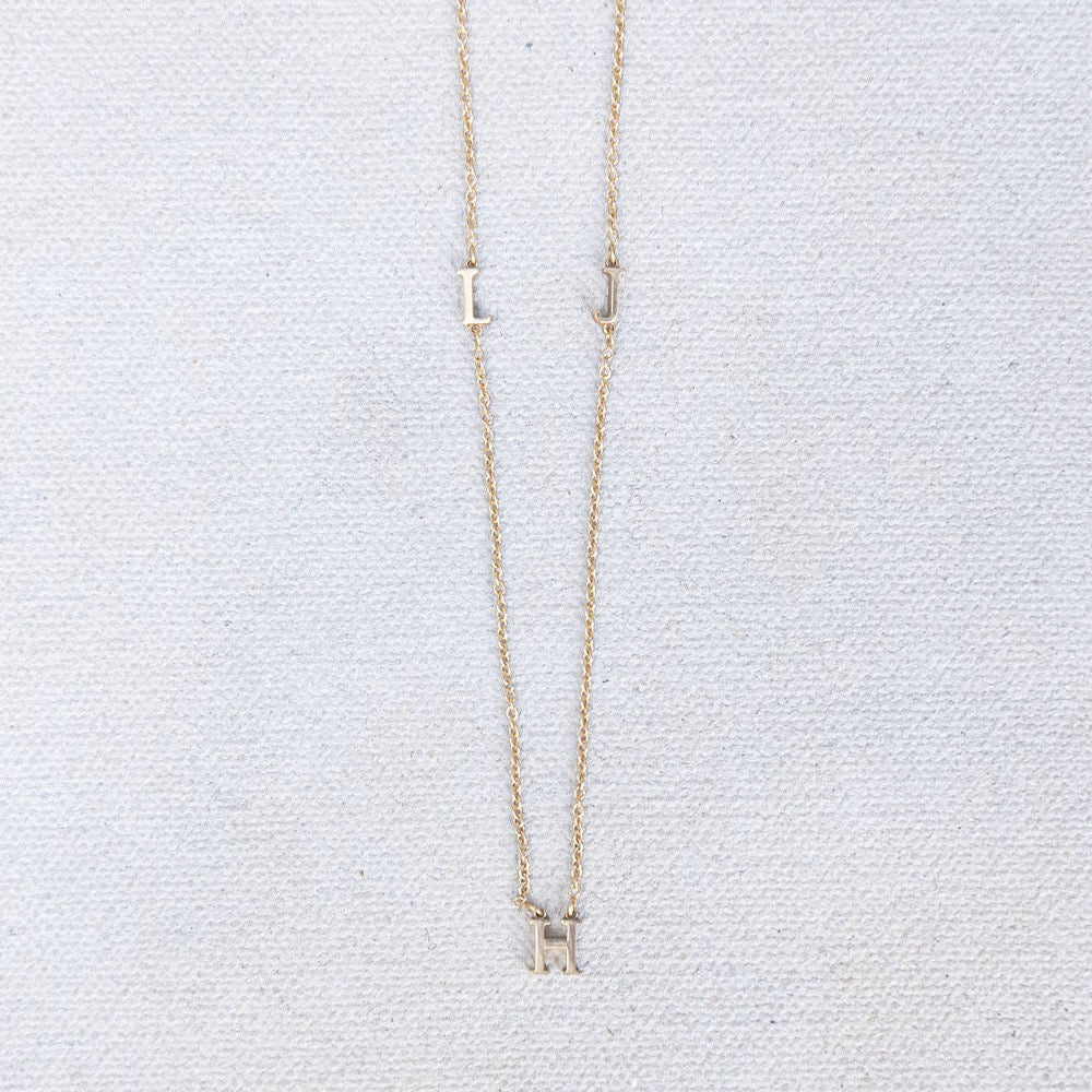 Floating Initial Necklace by Kristin Hayes Jewelry