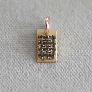 Mini Tab Bling Plate Charm (S)