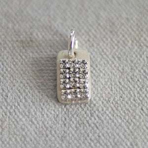 Mini Tab Bling Plate Charm (S)