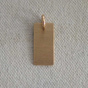 Single Initial Stamp Tab Charm (M)
