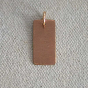 Single Initial Stamp Tab Charm (M)