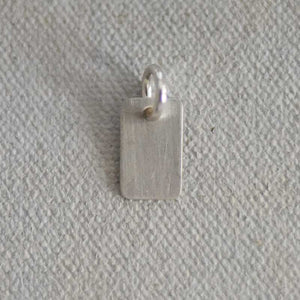 Single Initial Stamp Tab Charm (S)