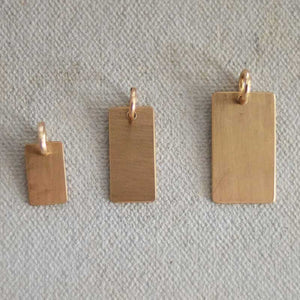 Single Initial Stamp Tab Charm (S)