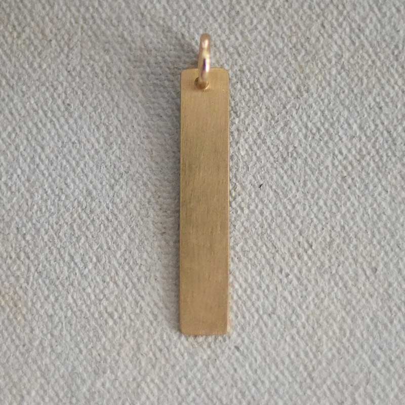 Single Date/Name Skinny Tab Charm (S)